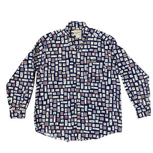 Woolrich Spotted Fish Button Down Shirt XL